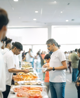 Corporate event catering services in Gurgaon with professional food presentation